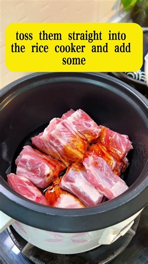 The "Magic" Rice Cooker Ribs! 🍍 No Oil, No Frying, Just Delicious. #cooking #lifehack