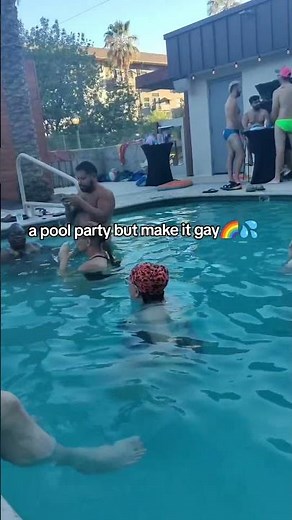 Gay summer pool party! #summertime #poolparty #gay #pride