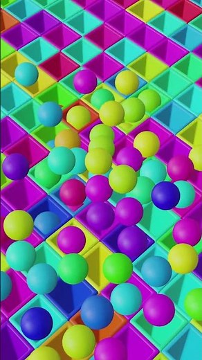 Balls Falling Into Boxes 🌈 | Satisfying Blender Infinite Loop #shorts #animation