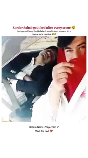 Sarbuland sleeping in Car & on chair 😂🤣 #trending #funny #sajalaly #danyalzafar #zanjeerain #viral