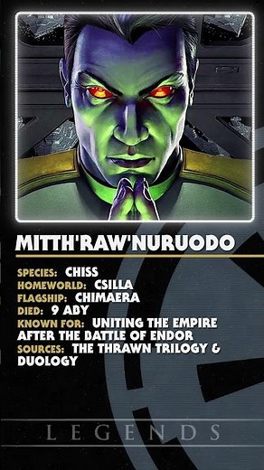 Grand Admiral Thrawn Star Wars LEGENDS Character Lore in Under a Minute
