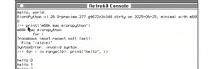 MicroPython ported to 680×0-based macs