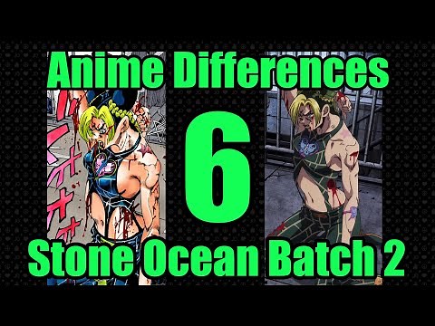 JoJo Anime & Manga Differences Part 6 - Stone Ocean (13-24)