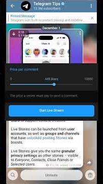Live Stories On Telegram | Telegram Live | Telegram New Update | Live On Telegram | #telegram #live