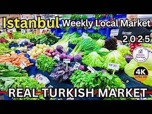 Fresh Fruits, Cheese & Street Food 🇹🇷 Istanbul Market Walk 4K