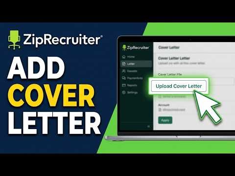 How to Add Cover Letter on ZipRecruiter 2026 (Upload Cover Letter)