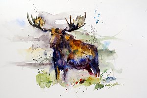 MOOSE Watercolor Nature Art Print by Dean Crouser - Etsy