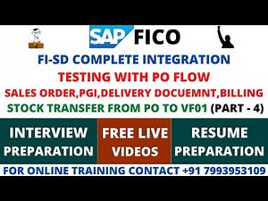 FI-SD COMPLETE INTEGRATION TESTING WITH PO FLOW, STOCK TRANSFER , SAP FICO S4 HANA, ECC