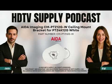 AIDA Imaging CM-PTZ12G-W Ceiling Mount Bracket for PTZ4K12G White