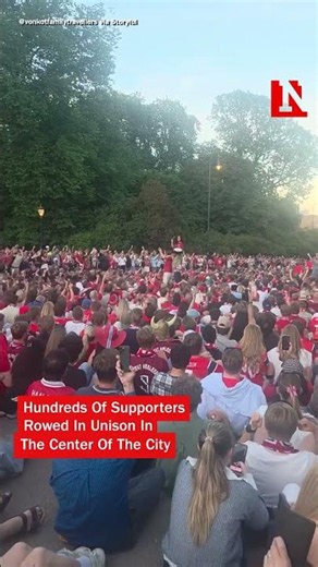 Hundreds Of Norway Fans Perform Viking Row In Oslo Streets After World Cup Win