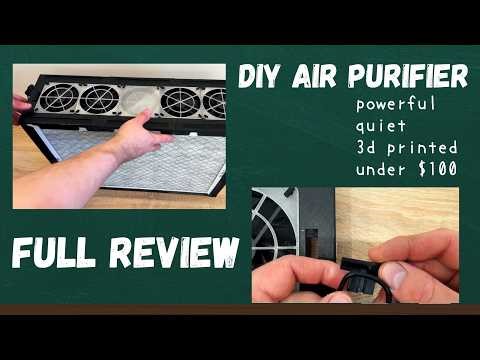 Full review. DIY air purifier from @jurartdeco. how to make a purifier with a 3D printer.