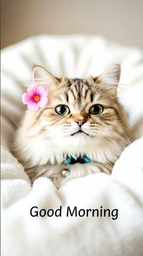 cute cat good morning