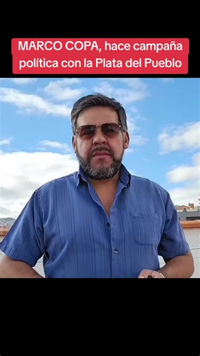 MARCO #COPA, hace campaña política con la #PlatadelPueblo. Fue a #Macha, #Potosi, con equipo, mobiliario, y trabajadores de instituciones públicas. Copa hace