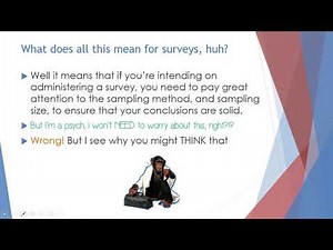 Survey Design and Analysis 4 Sampling error and Sampling Bias