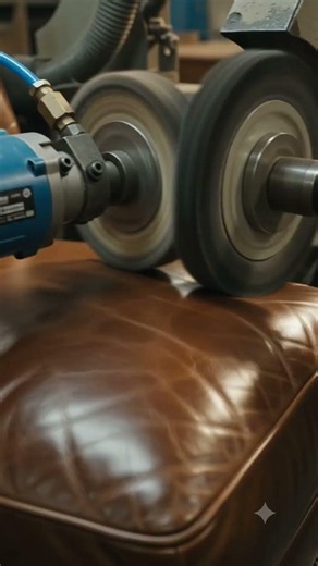 How buffalo leather chairs are actually made #factory #leather