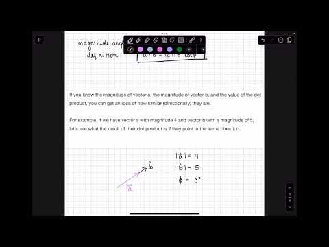 Vector Multiplication Video Lecture and Examples