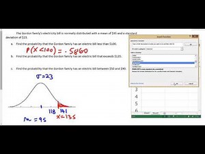 Normal Distribution: Probability of Greater Than A Given Value (Excel)