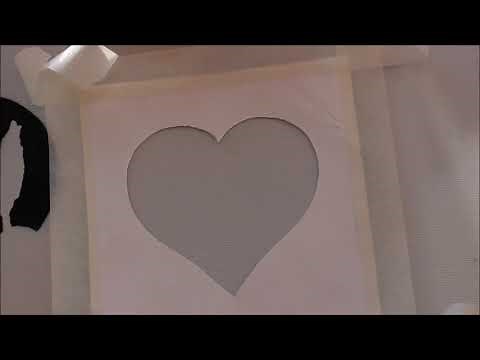 Easy Heart Stencil with scissors