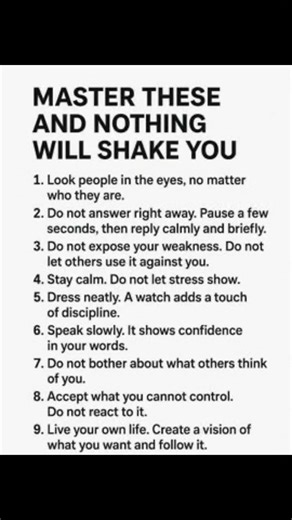 MASTER THESE AND NOTHING WILL SHAKE YOU #motivation #quotes #shorts