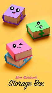 DIY Mini Book Storage Box #diy #diyvideo #diytutorial #diycrafts #diyprojects #artandcraft #easydiy #papercraft #schoolcraft #backtoschool #StorageBox #craftingideas #crafts #craftideas #handmadecrafts #howtomake #tutorials | D.I.Yay