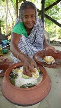 Steamed Rice with Bitter Gourd, Potatoes & Pumpkin Mash #shorts #cooking #recipe