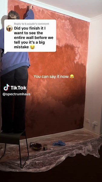 Replying to @b.wayde Ruining my walls on a Friday night #painting #limewash