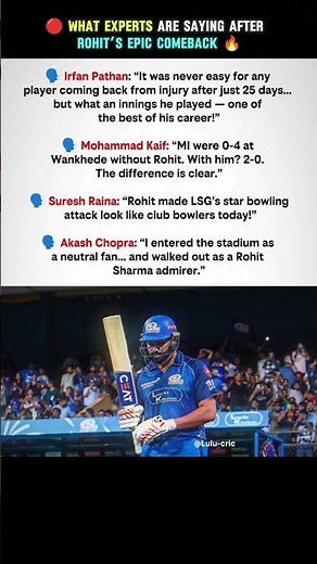 🔴 WHAT EXPERTS ARE SAYING AFTER KING ROHIT’S EPIC COMEBACK 🔥 #rohitsharma