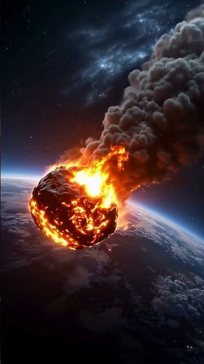 Insane Meteor Impact Simulation | AI 4K Short🌍🔥