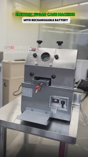 Electric sugar cane machine with rechargeable battery available ✅ #trending #sugarcane #juice #streetfood #instareels #kerala #malappuram | Cobolt Machineries