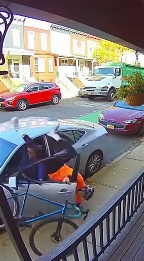 Cyclist Flips After Car Door Opens Without Warning | Shocking Dooring Incident Captured