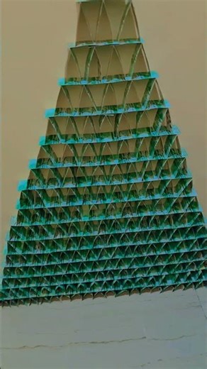 The biggest card tower of 18 layers