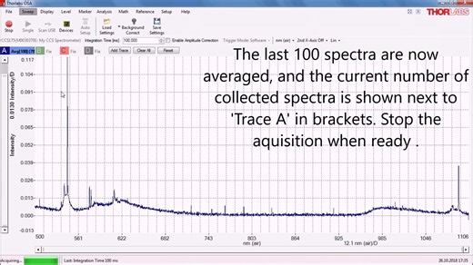 OSA Spectrometer Software Quick Start