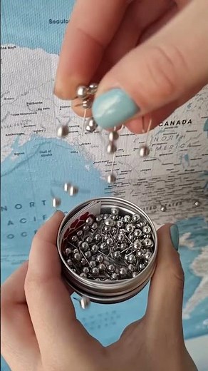 Travel map for world pinning travelers