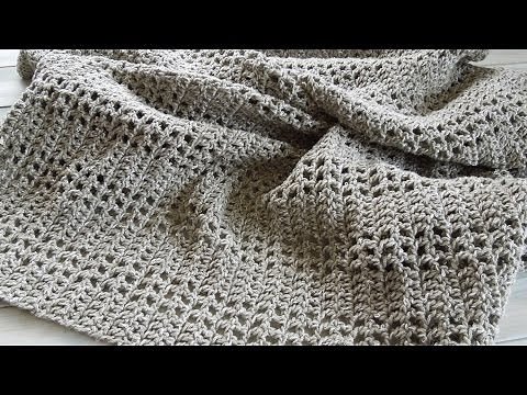 (crochet) How To - Crochet an Afghan/Baby Blanket/Throw - Yarn Scrap Friday