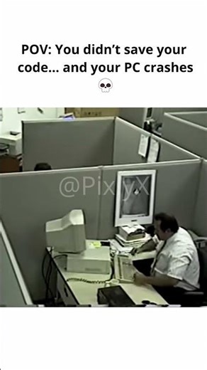 POV: You didn’t save your code…and your PC crashe #coding#programming#relatable#developer#shorts#fyp
