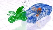 3D Animation of crash simulation investigating the effects of a...