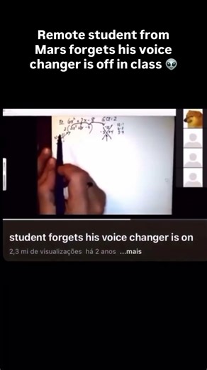 Remote Student From Mars Forgets His Voice Changer Is Off In Class