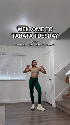 TABATA TUESDAY SERIES! FAT BURNING CARDIO BLAST Repeat this routine 5x!!! Welcome to my new Tabata workouts that will be posted on Tuesdays. So get excited and ready to have the best time to workout and have fun. Don’t forget to save and try later & FOLLOW so you don’t miss my Tabata Tuesdays 💕 Want more Tabata workouts? Comment Tabata and I’ll send you all the links 🩷 My 12-week program is where women who are done playing small come to transform for real. This is a private, guided experience 