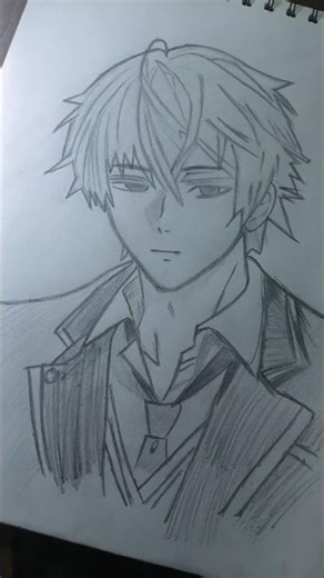 Sad Anime Boy Pencil Sketch | Emotional Anime Drawing Step by Step ✏️ | Pencilverse Art #shorts