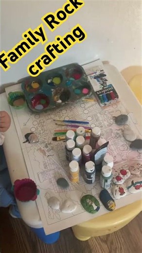 Crafting rocks with the fam