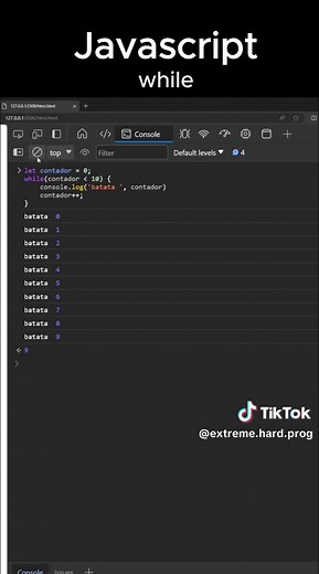 Entendendo o loop while do Javascript #javascript #java #php #html #frontend #dev #developer #development #programming #fy