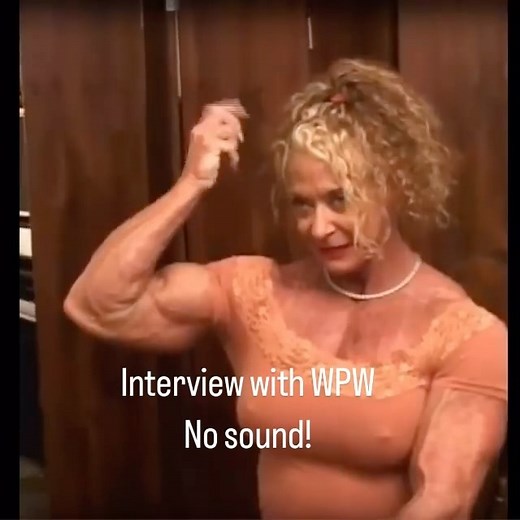 Trudy Ireland on Instagram: "Muscles in WPW Legendary Dress from years ago. What fun it was! #backintheday #muscles #muscularwomen #biceps #wpw #throwbackthursday"