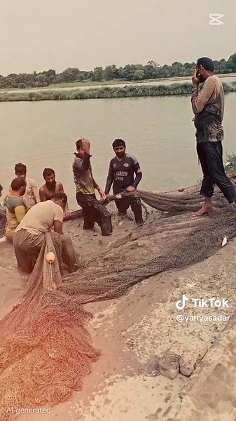 fish catching video on TikTok