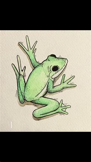 Made this little guy! #frog #sketch #draw #paint #froggy