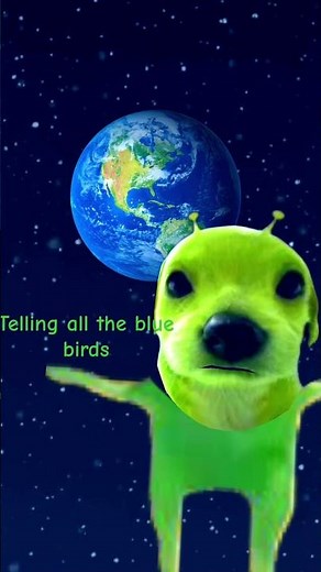 Alien dog sings Pretty little baby