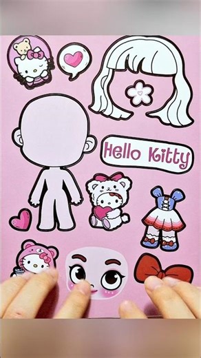 Hello Kitty Sticker Coordination 🌸 Cute Sanrio ASMR