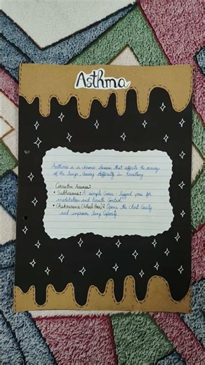 Asthma page for project file ✨❤️Drawing by@ishita.goyal.artist#shorts#project#physical#asthma