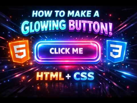 Make a neon glowing button by using HTML AND CSS #VS code #Majic of science.