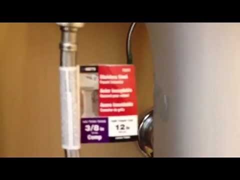 How to remove replace install braided faucet water lines for a sink