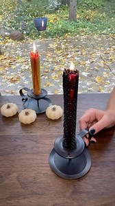 I love those fun drip candles that reveal colorful wax as it burns, so I thought it would be fun to make Halloween inspired drip candles 🕯️ You just need regular beeswax sheets and Stockmar beeswax sheets for the surprise colorful wax! If you need any links, please let me know! These would be fun for any holiday or occasion. Just change the colors to match the celebration! #beeswaxcandles #diyhomedecor #diyhalloween #halloweendecorations #spookyseason #halloweencandle | Little Pine Learners